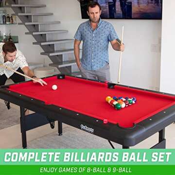GoSports Regulation Billiards Balls Complete Set of 16 Professional Balls