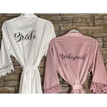 Custom Luxurious Bridesmaid Robes for Bridal Parties