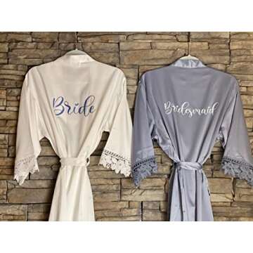 Custom Luxurious Bridesmaid Robes for Bridal Parties