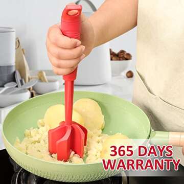 Ourokhome Meat Chopper & Potato Masher - Heat Resistant Kitchen Tool