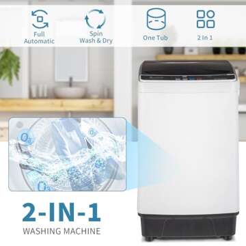 Compact ROVSUN Washer Dryer Combo for Small Spaces