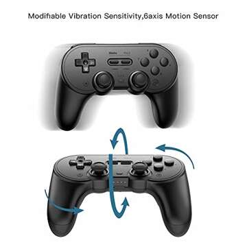 8Bitdo Pro 2 Bluetooth Controller - Hall Effect Joystick Update, for Switch, Windows, Apple, Android...