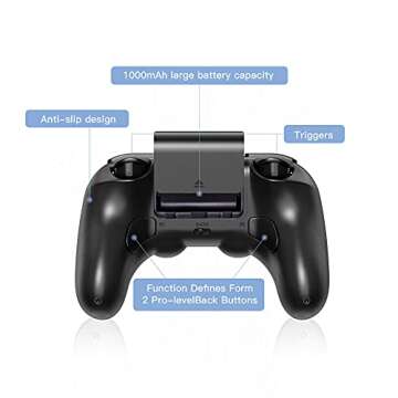 8Bitdo Pro 2 Bluetooth Controller - Hall Effect Joystick Update, for Switch, Windows, Apple, Android, Steam Deck, and Raspberry Pi (Black)