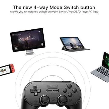 8Bitdo Pro 2 Bluetooth Controller - Hall Effect Joystick Update, for Switch, Windows, Apple, Android, Steam Deck, and Raspberry Pi (Black)