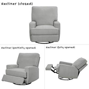 Baby Relax Rylan Swivel Glider Recliner Chair for Modern Homes