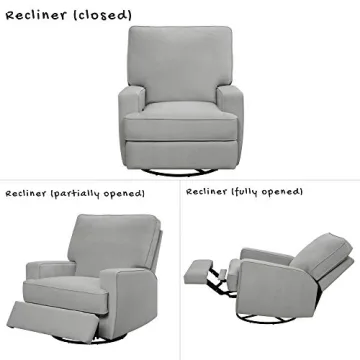 Baby Relax Rylan Swivel Glider Recliner Chair for Modern Homes