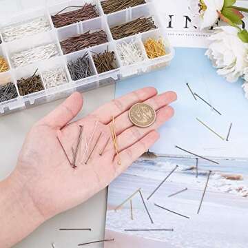 2000 pcs Jewelry Head Pins for DIY Earrings and Bracelets