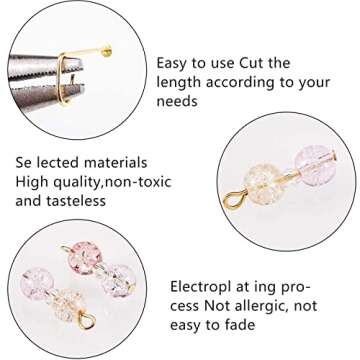 2000 pcs Jewelry Head Pins for DIY Earrings and Bracelets