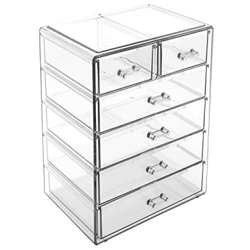 Sorbus Acrylic Makeup Organizer with 4 Large & 2 Small Drawers