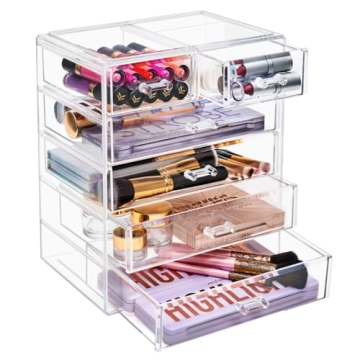 Sorbus Acrylic Makeup Organizer with 4 Large & 2 Small Drawers