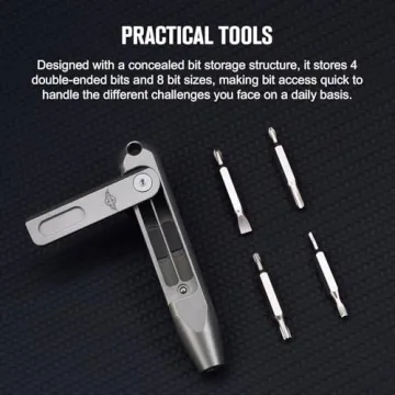 OKNIFE Otacle D1 Titanium Pocket Screwdriver Multi Bit EDC