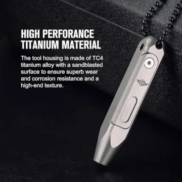 OKNIFE Otacle D1 Titanium Pocket Screwdriver Multi Bit EDC