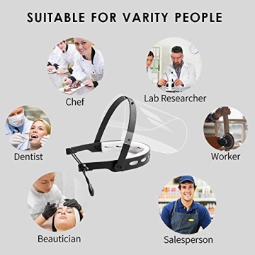 EWA 2-Pack Adjustable Face Shields with Extra Visors