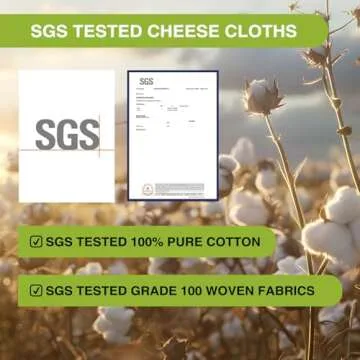 Olicity Cheesecloth Bulk, 10PCS, Grade 100, 20x20Inch Hemmed Cheese Cloths Fabric Reusable Fine Mesh...