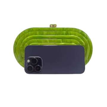 GSYPS Acrylic Clutch Purse Marbled Evening Handags Elegant Shoulder Bag for Wedding Cocktail Party P...