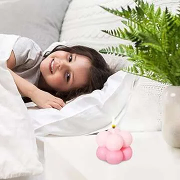 4 Pieces Small Gradient Bubble Candles Soy Wax Candle Cute Cube Scented Candle Small Relaxing Candle Presents Natural Handmade Aesthetic Candle for Room Decoration()