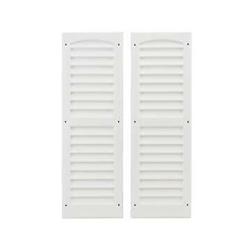 Durable Louvered Shed Shutters for Outdoor Use 9" x 27"