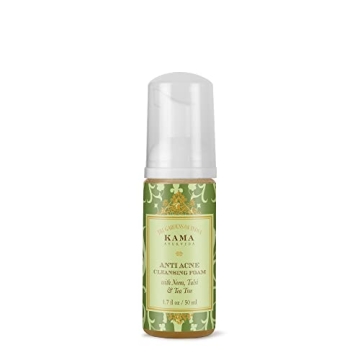 Kama Ayurveda Anti Acne Cleansing Foam - 50ml Gentle Face Wash for Clear Skin