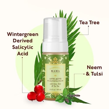 Kama Ayurveda Anti Acne Cleansing Foam Effective Natural Skincare