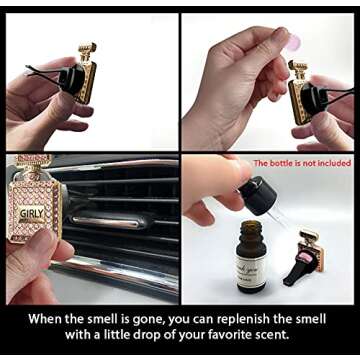 WIRESTER Fresh Scented Car Vent Clip with Bling Rhinestones