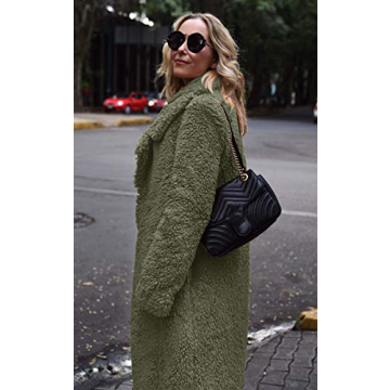 Stylish Angashion Women’s Fuzzy Fleece Coat for Winter