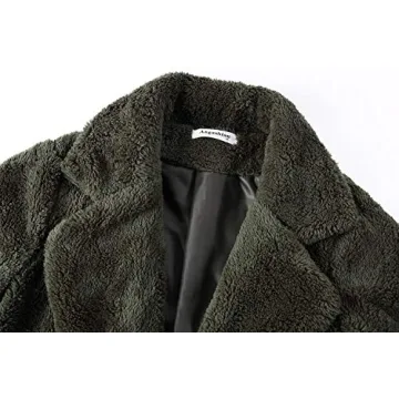 Stylish Angashion Women’s Fuzzy Fleece Coat for Winter