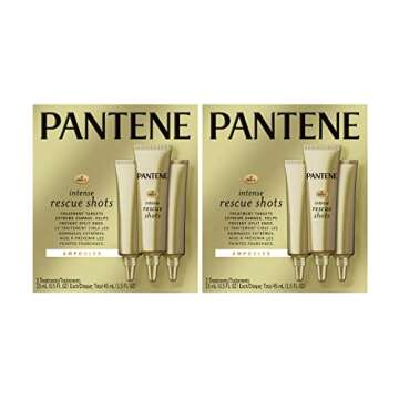 Pantene, Rescue Shots Hair Ampoules Treatment, Intensive Repair of Damaged Hair, Pro-V, 1.5 Fl Oz, Twin Pack