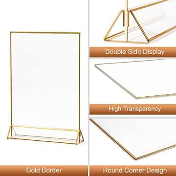 VORIOB Gold Picture Frame Holders for Weddings & Events