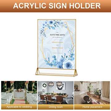 VORIOB Gold Picture Frame Holders for Weddings & Events
