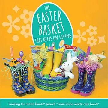 Lone Cone Rain Boots with Easy-On Handles in Solid Colors for Boys and Girls, Play-Proof Flexible Rubber, Durable Non-Slip Treads, Kid-Friendly for Hours of Joy - Classic Yellow, 4 Toddler