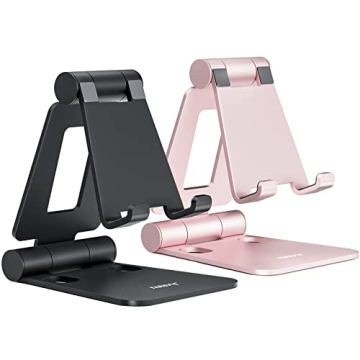 Nulaxy 2 Pack Adjustable Folding Phone Stand - Durable & Stylish for All Smartphones