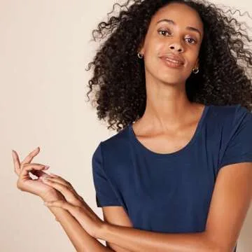 Amazon Essentials Women's Short-Sleeve Maxi Dress, Navy, Small