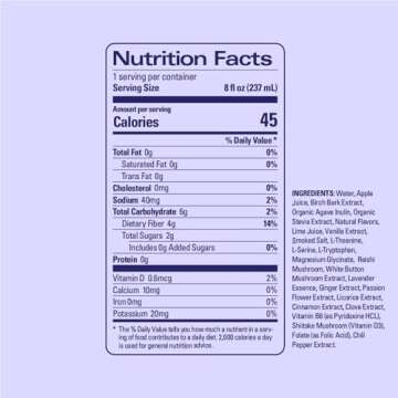 Kin Euphorics Lightwave Non-Alcoholic Functional Beverage | Calm the Mind & Mellow the Mood | Adaptogens, Nootropics, Reishi Mushroom & L-Theanine | Lavender-Vanilla, Smoked Sea Salt & Passionflower | 8 Fl Oz (8pk)