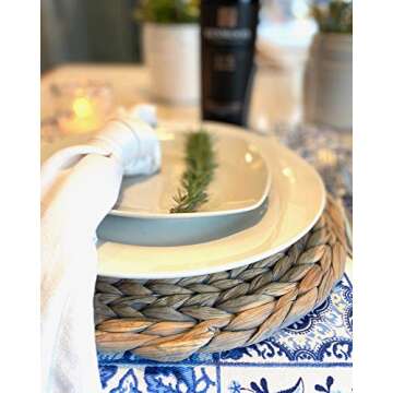 Cork & Leaf Kai Gray Charger Plates for All Occasions