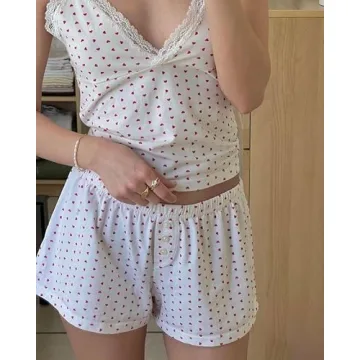 KMBANGI Y2k Pajama Shorts for Women Low Rise Floral Sleepwear