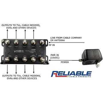 8-Port TV Antenna Splitter for Enhanced Signal Reception