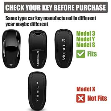 Gematay Key Fob Cover for Tesla Models S, 3, Y