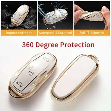 Gematay Key Fob Cover for Tesla Models S, 3, Y