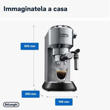 Delonghi EC685.M DEDICA 15-Bar Pump Espresso Machine Coffee Maker, Stainless Steel, 220 Volts (Not for USA - European Cord)