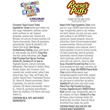 Reese's Puffs Cinnamon Toast Crunch Cereal Bars Pack