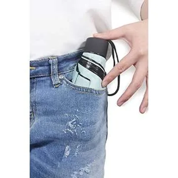 Ximlife Women's Mint Green Compact Folded Umbrella 20"