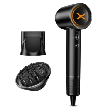 Hair Dryer, XSOOH 110000 RPM High-Speed Brushless Motor Portable Blow Dryer for Curly Straightener H...