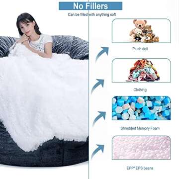 FAFAD Giant 6ft Bean Bag Chair for Ultimate Comfort