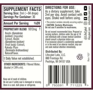 Lifecykel Organic Reishi Mushroom & Kakadu Plum Extract for Sleep
