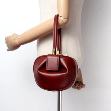 Normia Rita Retro Leather Handbag Stylish Practical Mini Satchel