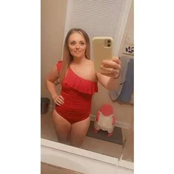 Hilor Women’s Tummy Control One Shoulder Swimsuit