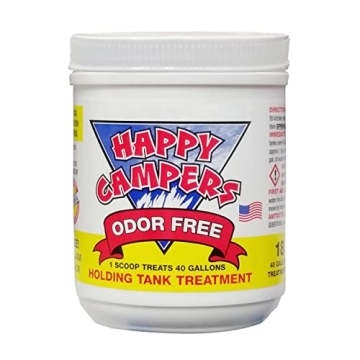 Happy Campers RV Toilet Treatment 18 - Extra Strength Odor Eliminator for Black and Gray Holding Tan...