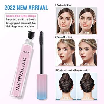 FUNAN 3 Pack, Broken Hair Finishing Slick Stick for Women, Naturally Refreshing