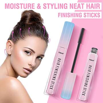 FUNAN 3 Pack, Broken Hair Finishing Slick Stick for Women, Naturally Refreshing