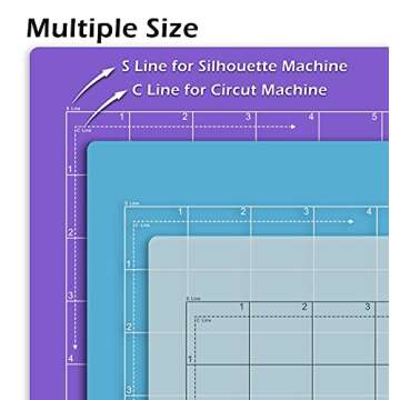 ReArt Standard Grip Cutting Mat for Silhouette Cameo 4 Packs 12" x 24" - Adhesive Cut Mat Replacement Set Matts Vinyl Craft
